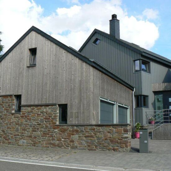 nouvelle construction maison ossature bois + bureau professionnel architecte Valerie Kaiser Bourcy (8)